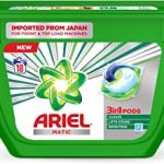 Ariel Matic 3in1 PODs Liquid Detergent Pack 18 Count for Both Front Load and Top Load Washing Machines
