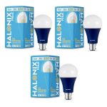 HALONIX All Rounder Base B22 15W,8W,0.5W Multi Wattage Led Bulb (Pack of 3, White & Yellow) Adjustable Light
