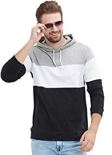 LEWEL Men's Cotton Hooded Sweatshirt