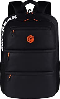 Superbak Epic 30 Ltrs Anti-Theft Laptop Backpack (Black-Orange), One Size (LBPEPIC000109)
