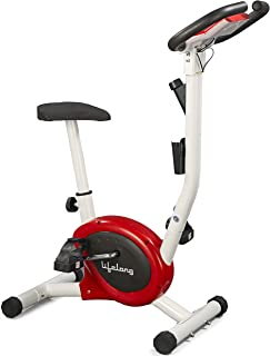 Lifelong LLF135 FitPro Stationary Exercise Belt Bike for Weight Loss at Home with Display and Resistance Control, White (F...