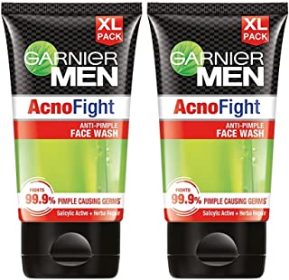 Garnier Men Acno Fight Facewash - For Pimple And Acne Prone Skin, 150gm (Pack of 2)